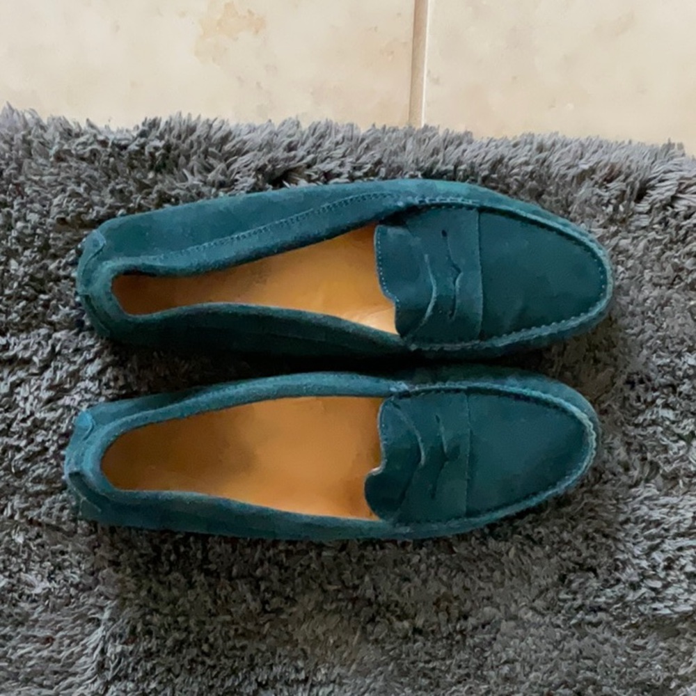 Peacock Blue Tod’s Driving Moccasins